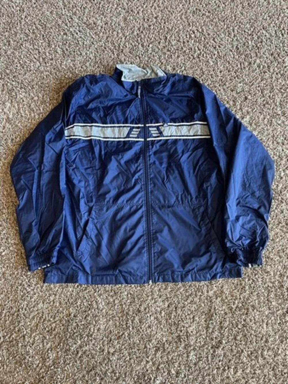 Vintage Adidas Windbreaker Zip Up Jacket Vented Navy Men’s Size XL